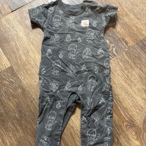 GAP Gray Star Wars Droid One-Piece Footie